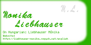 monika liebhauser business card